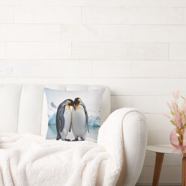 Penguin Couple On An Iceberg Cushion (Couch)