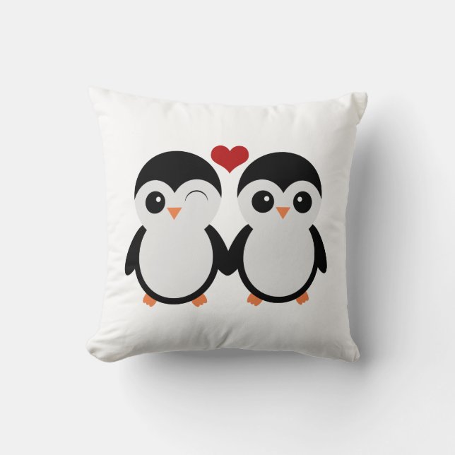 Penguin couple pillow (Front)