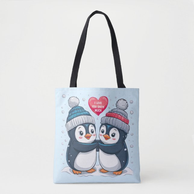Penguin Couple Tote Bag (Front)