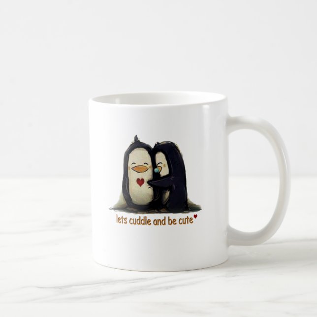 penguin cuddle time coffee mug (Right)