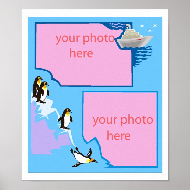 penguin customisable photo poster FROM 14.95 (Front)