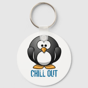 Penguin (customise the text) key ring