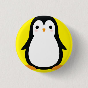 Penguin Cute Winter 1st Birthday Button Pin