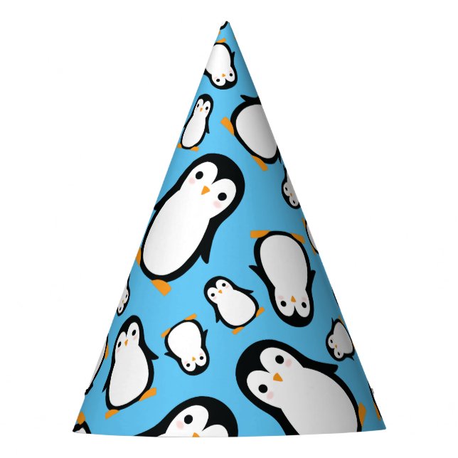 Penguin Cute Winter 1st Birthday Party Hats (Front)