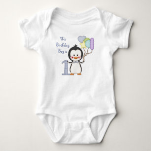 Penguin Cutie- Boy First Birthday Baby Bodysuit
