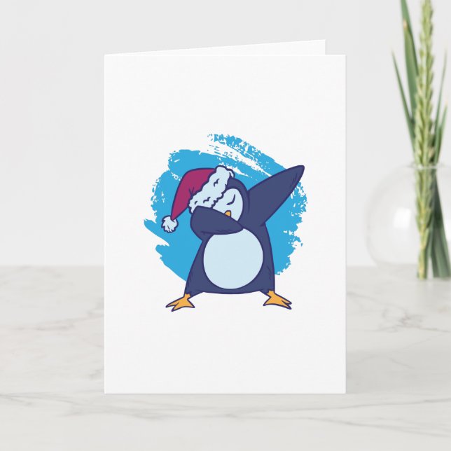 Penguin dabbing card (Front)