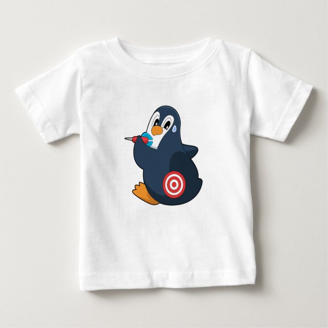 Penguin Darts Dart Dartboard Baby T-Shirt (Front)