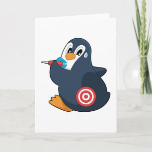 Penguin Darts Dart Dartboard Card