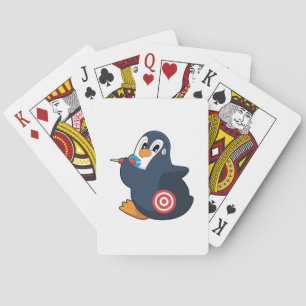 Penguin Darts Dart Dartboard Playing Cards