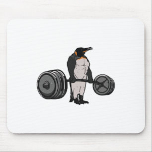 Penguin Deadlift Gym Weightlifting Powerlifting Mouse Pad