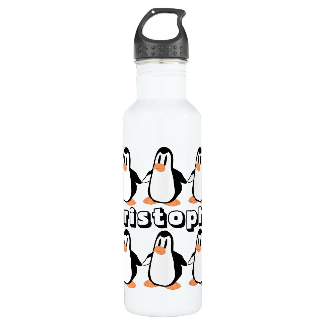 Penguin Design 710 Ml Water Bottle (Front)