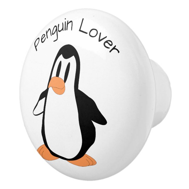 Penguin Design Personalised Ceramic Knob (Right)
