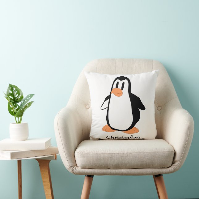 Penguin Design Personalised Cushion (Chair)