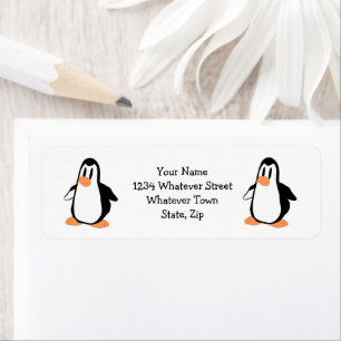 Penguin Design Return Address Label