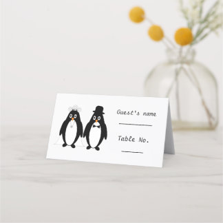 Penguin Design Wedding Place Card