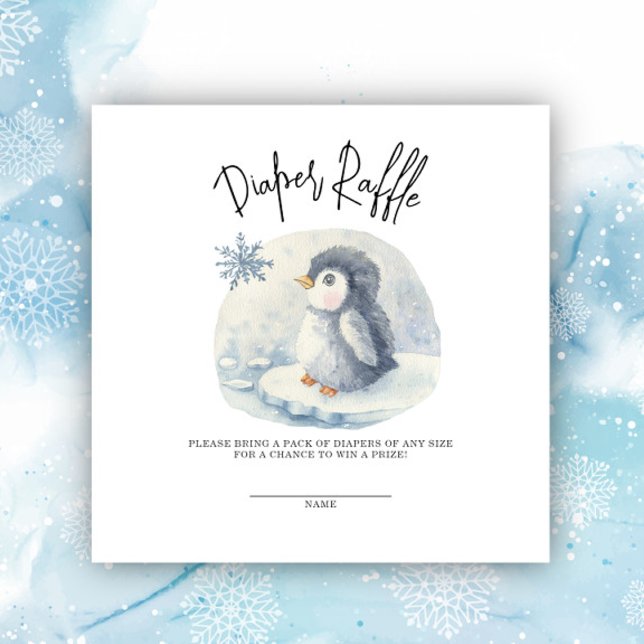 Penguin - diaper raffle enclosure card (Creator Uploaded)
