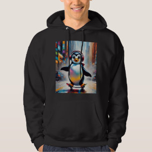 Penguin Digital Art Painting Cool Hoodie