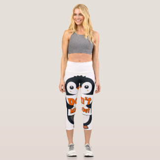 Penguin Don't Miss Out Throw Pillow Capri Leggings