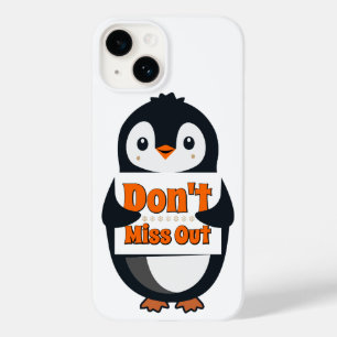Penguin Don't Miss Out Throw Pillow Case-Mate iPhone 14 Case