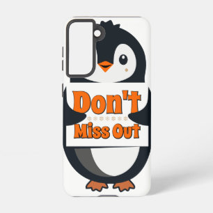 Penguin Don't Miss Out Throw Pillow Samsung Galaxy Case