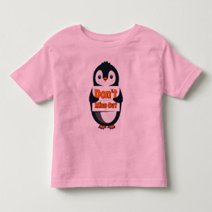Penguin Don't Miss Out Throw Pillow Toddler T-Shirt