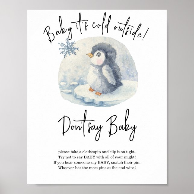 Penguin - Don't say baby Poster (Front)