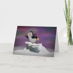 Penguin Dreaming Greeting Card (Blank Inside)