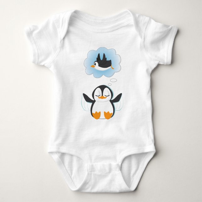 Penguin Dreams Baby Bodysuit (Front)