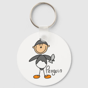 Penguin Dress Up T-shirts and Gifts Key Ring