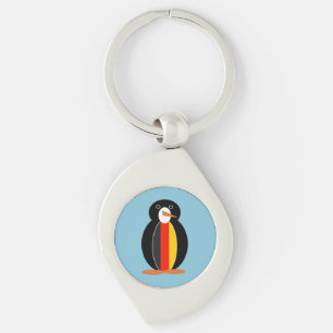 Penguin Dressed in the Gay Pride Rainbow Flag Key Ring