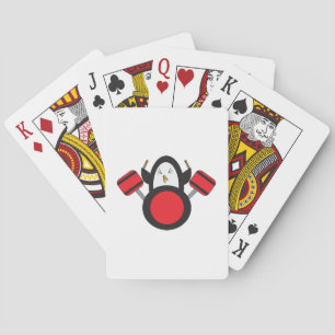 Penguin Drumming Drums Playing Cards