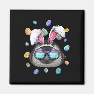 Penguin Easter Bunny Ears Funny Easter Eggs Huntin Magnet