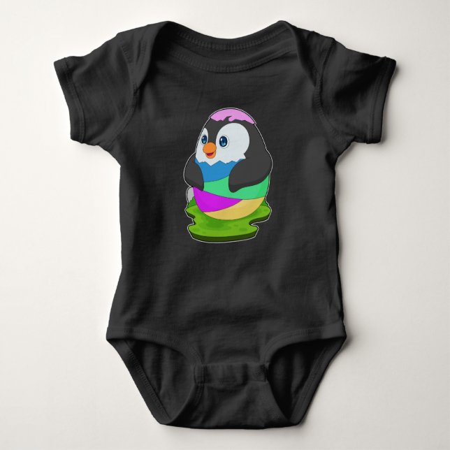 Penguin Easter Easter egg Baby Bodysuit (Front)