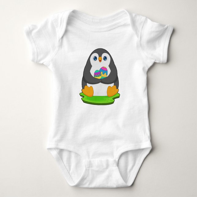 Penguin Easter Easter eggs Baby Bodysuit (Front)