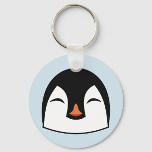 Penguin Face Key Ring