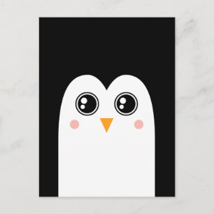 Penguin Face with Big Eyes Postcard