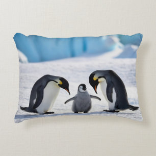 Penguin Family Accent Pillow