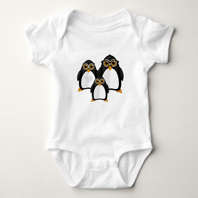 Penguin Family Baby Bodysuit (Front)
