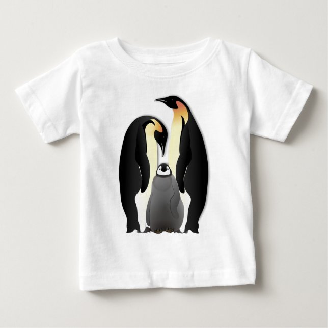 penguin family baby T-Shirt (Front)