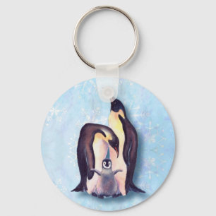 PENGUIN FAMILY  by SHARON SHARPE Key Ring
