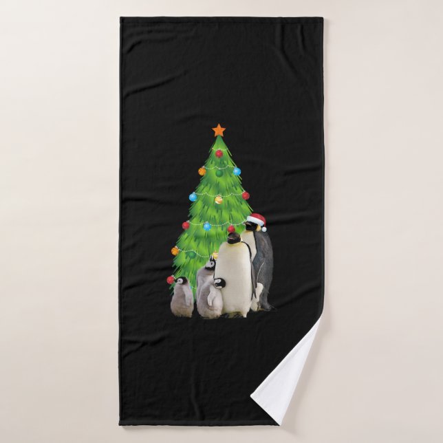 Penguin Family Christmas Bath Towel (Bath Towel)