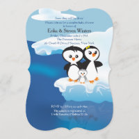 Penguin Family Couples Baby Shower