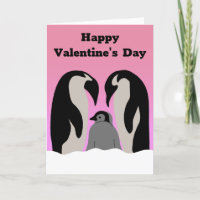 Penguin Family Cute Valentine's Day for Relatives