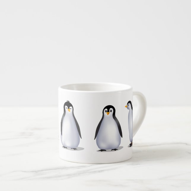 Penguin Family Espresso Cup (Front Right)