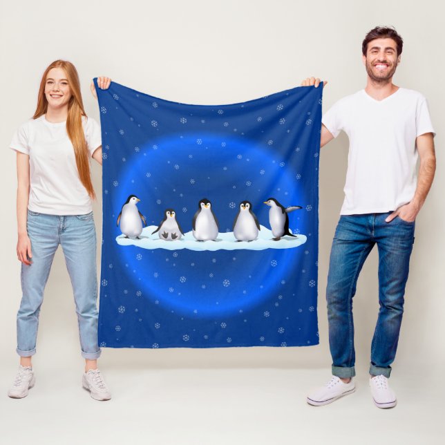 Penguin Family  Fleece Blanket (In Situ)