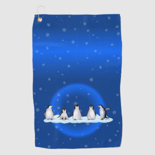 Penguin Family Golf Towel
