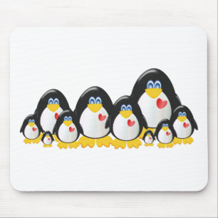 Penguin Family Mouse Pad