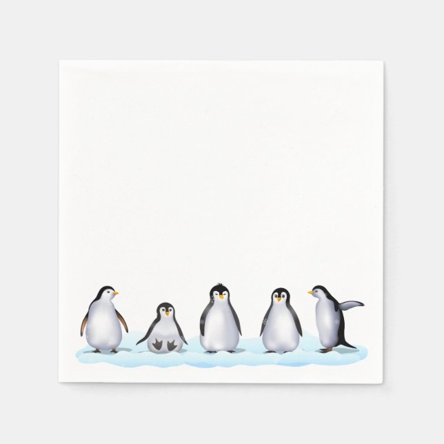 Penguin Family Napkin (Front)