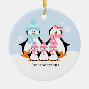 Penguin Family Ornaments