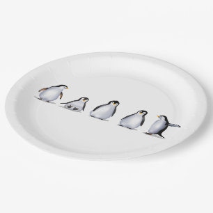 Penguin Family Paper Plate